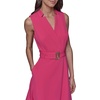 image:imageKarl Lagerfeld Womens Light Belted Sleeveless Midi DressFuchsia