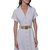 image:imageKarl Lagerfeld Womens Light Collared Short Sleeve Midi DressSoft White
