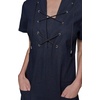 image:imageKarl Lagerfeld Womens Light Tie Neck Short Sleeve Mini DressMarine