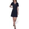image:imageKarl Lagerfeld Womens Light Tie Neck Short Sleeve Mini DressMarine