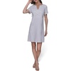 image:imageKarl Lagerfeld Womens Light Tie Neck Short Sleeve Mini DressSoft White