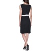image:imageKarl Lagerfeld Womens Lined Arm Trim Scuba Crepe Sheath DressBlack  Soft White