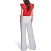 image:imageKarl Lagerfeld Womens Linen Pant Lightweight Sailor Pant Rosette Buttons PantsSoft White
