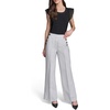 image:imageKarl Lagerfeld Womens Linen Pant Lightweight Sailor Pant Rosette Buttons PantsSoft WhiteBlack