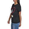 image:imageKarl Lagerfeld Womens Logo Heart Karl and Choupette Whimsical TShirtBlack