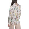 image:imageKarl Lagerfeld Womens Long Sleeve Collar Button Down All Over Print Oversized BlouseBisquePanna Cotta Muti