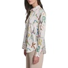 image:imageKarl Lagerfeld Womens Long Sleeve Collar Button Down All Over Print Oversized BlouseBisquePanna Cotta Muti