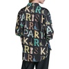 image:imageKarl Lagerfeld Womens Long Sleeve Collar Button Down All Over Print Oversized BlouseBlackPanna Cotta Multi