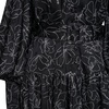 image:imageKarl Lagerfeld Womens Long Sleeve Collar Printed Satin Shirt DressBlackSoft White