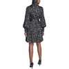 image:imageKarl Lagerfeld Womens Long Sleeve Collar Printed Satin Shirt DressBlackSoft White