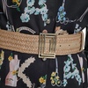 image:imageKarl Lagerfeld Womens Long Sleeve Collared All Over Print Belted DressBlackPanna Cotta Multi