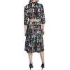 image:imageKarl Lagerfeld Womens Long Sleeve Collared All Over Print Belted DressBlackPanna Cotta Multi