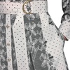 image:imageKarl Lagerfeld Womens Long Sleeve Collared All Over Print DRing Belt DressBlackBisque