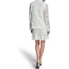 image:imageKarl Lagerfeld Womens Long Sleeve Collared Denim Emboridered Lace BlazerSoft White