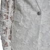 image:imageKarl Lagerfeld Womens Long Sleeve Collared Denim Emboridered Lace BlazerSoft White