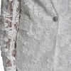 image:imageKarl Lagerfeld Womens Long Sleeve Collared Denim Emboridered Lace BlazerSoft White