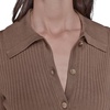 image:imageKarl Lagerfeld Womens Long Sleeve Collared Gold Buttons Essential SweaterVicuna