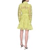 image:imageKarl Lagerfeld Womens Long Sleeve Collared Organza Overlay Belted Mini DressCitrus Green