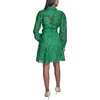image:imageKarl Lagerfeld Womens Long Sleeve Collared Organza Overlay Belted Mini DressLush Green