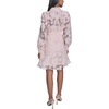 image:imageKarl Lagerfeld Womens Long Sleeve Collared Organza Overlay Belted Mini DressPearl Blush