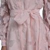 image:imageKarl Lagerfeld Womens Long Sleeve Collared Organza Overlay Belted Mini DressPearl Blush