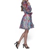 image:imageKarl Lagerfeld Womens Long Sleeve Collared Organza Overlay Belted Mini DressSoft WhiteBlack Hydrangea Multi
