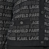 image:imageKarl Lagerfeld Womens Long Sleeve Crew Neck All Over Logo Cardigan SweaterBlackGunmetal