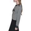 image:imageKarl Lagerfeld Womens Long Sleeve Crew Neck Amour SweaterSoft WhiteBlack