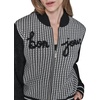 image:imageKarl Lagerfeld Womens Long Sleeve Crew Neck Bonjour Zip Up SweaterSoft WhiteBlack