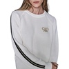 image:imageKarl Lagerfeld Womens Long Sleeve Crew Neck Bow Pin SweaterSoft WhiteBlack