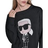 image:imageKarl Lagerfeld Womens Long Sleeve Crew Neck Cool Karl SweaterBlack