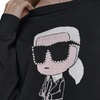 image:imageKarl Lagerfeld Womens Long Sleeve Crew Neck Cool Karl SweaterBlack