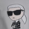 image:imageKarl Lagerfeld Womens Long Sleeve Crew Neck Cool Karl SweaterSoft White