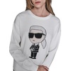 image:imageKarl Lagerfeld Womens Long Sleeve Crew Neck Cool Karl SweaterSoft White