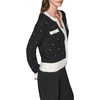 image:imageKarl Lagerfeld Womens Long Sleeve Crew Neck Crystal Detail Lady Cardigan SweaterBlackSoft White