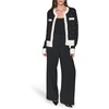 image:imageKarl Lagerfeld Womens Long Sleeve Crew Neck Crystal Detail Lady Cardigan SweaterBlackSoft White