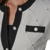 image:imageKarl Lagerfeld Womens Long Sleeve Crew Neck Crystal Detail Lady Cardigan SweaterSoft WhiteBlack