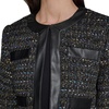 image:imageKarl Lagerfeld Womens Long Sleeve Embellished Tweed Cropped JacketBlack MultiBlack
