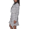 image:imageKarl Lagerfeld Womens Long Sleeve Embellished Tweed Cropped JacketSoft WhiteBlack Multi
