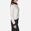 image:imageKarl Lagerfeld Womens Long Sleeve Mock Neck Crystal Detail Elevated SweaterSoft WhiteBlack