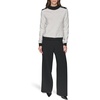 image:imageKarl Lagerfeld Womens Long Sleeve Mock Neck Crystal Detail Elevated SweaterSoft WhiteBlack