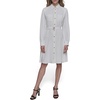 image:imageKarl Lagerfeld Womens Long Sleeve Multifunctional Shirt DressSoft White
