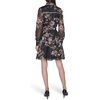 image:imageKarl Lagerfeld Womens Long Sleeve Printed Crinkle Chiffon Shirt DressBlackVicuna MultiBirch