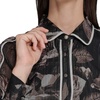 image:imageKarl Lagerfeld Womens Long Sleeve Printed Crinkle Chiffon Shirt DressBlackVicuna MultiBirch