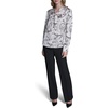 image:imageKarl Lagerfeld Womens Long Sleeve Printed TieNeck BlouseBisqueBlack