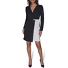 image:imageKarl Lagerfeld Womens Long Sleeve Scuba Crepe Blazer DressBlackSoft White