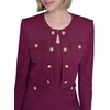 image:imageKarl Lagerfeld Womens Long Sleeve Stretch Texture Cropped Jacket with PocketsWine