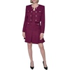 image:imageKarl Lagerfeld Womens Long Sleeve Stretch Texture Cropped Jacket with PocketsWine