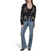 image:imageKarl Lagerfeld Womens Long Sleeve V Neck Patterned Cardigan SweaterBlack