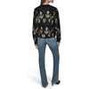 image:imageKarl Lagerfeld Womens Long Sleeve V Neck Patterned Cardigan SweaterBlack
